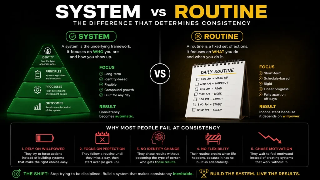 System vs Routine Difference